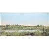 Image 2 : Unframed original oil on canvas painting, marked on verso "Elk Island series" by Canadian artist Ric