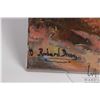 Image 3 : Unframed original oil on canvas painting, titled on verso "Elk Island Path" by Canadian artist Richa
