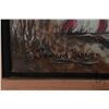 Image 3 : Framed original oil on canvas painting of a portaging voyageur, by Canadian artist Richard Dixon, 36
