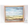Image 1 : Framed oil on canvas painting titled on verso "Elk Island Trees" by Canadian artist Richard Dixon, 1