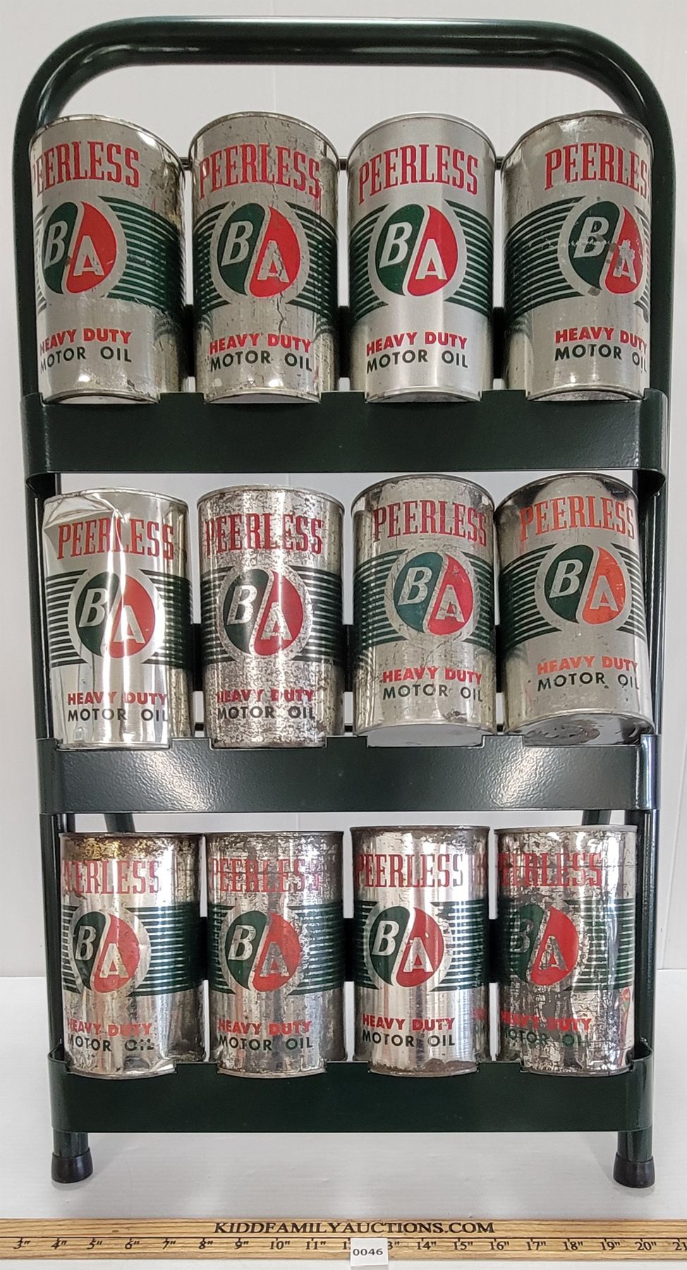 Oil Can Racks B/A OIL CAN RACK W/ QT CANS - Kidd Family Auctions