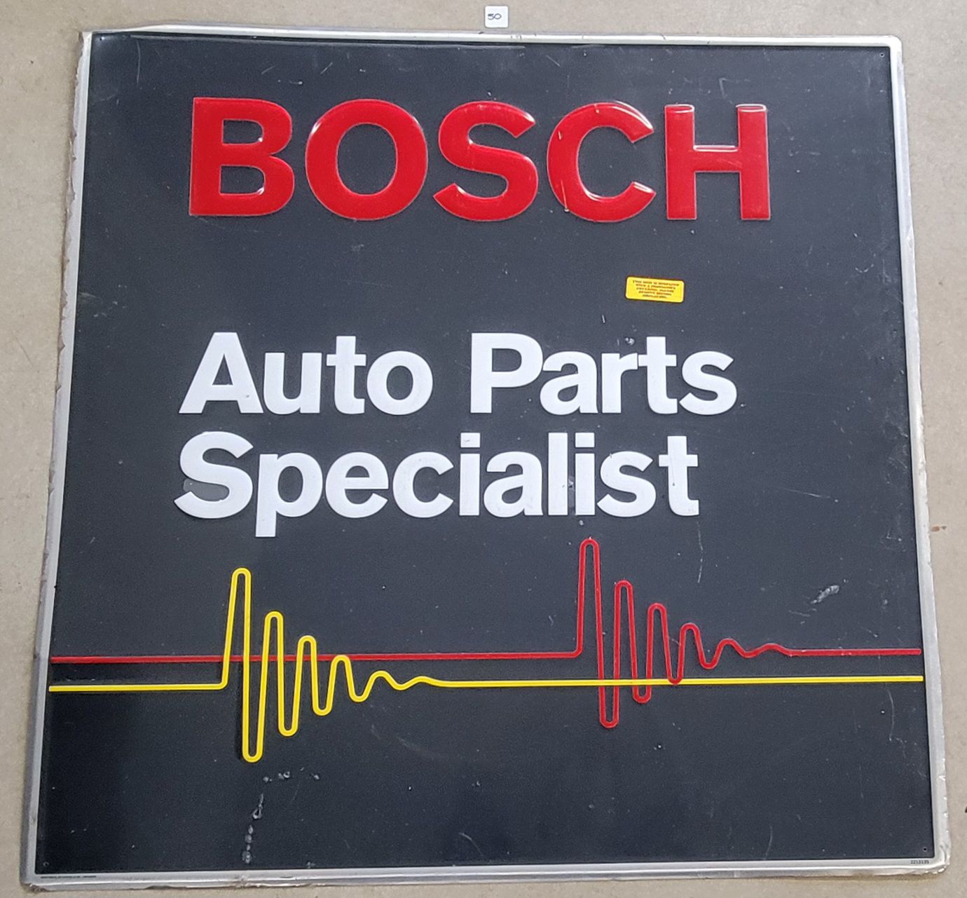 Sst Sign BOSCH AUTO PARTS SPECIALIST EMBOSSED SST SIGN - Kidd Family Auctions