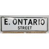 Image 1 : E. ONTARIO STREET METAL SIGN