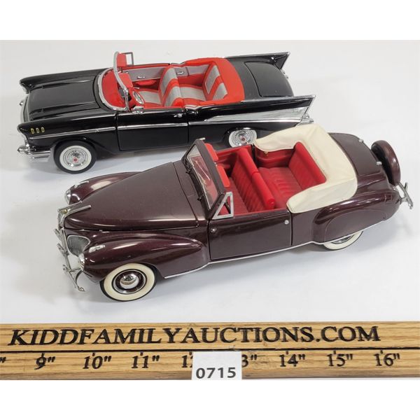 LOT OF 2 - FRANKLIN MINT DIECAST MODELS - INCL 1957 CHEVY BELAIR 