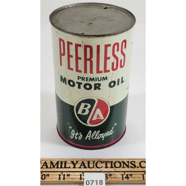 B/A PEERLESS MOTOR OIL 1QT CAN