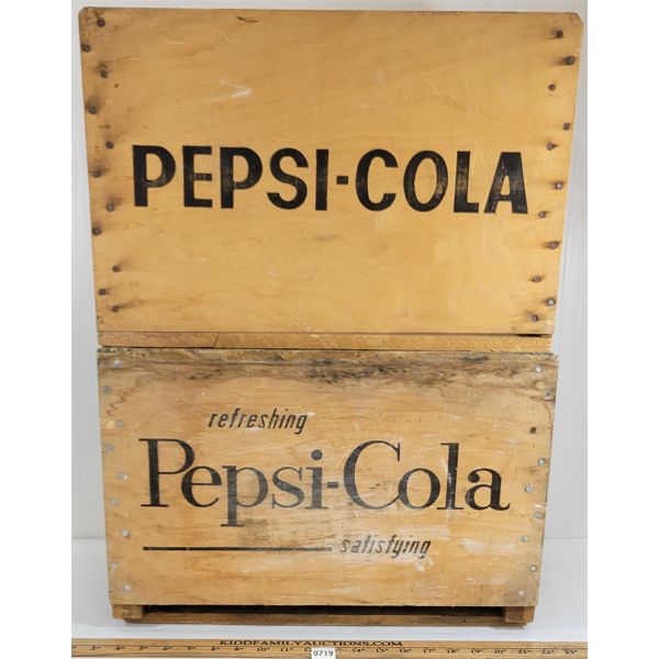 LOT OF 2 - PEPSI-COLA CRATES
