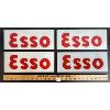 LOT OF 4 - ESSO GLASS PUMP PLATES