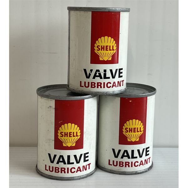 LOT OF 3 - SHELL 4 OZ VALVE LUBRICANT CANS 