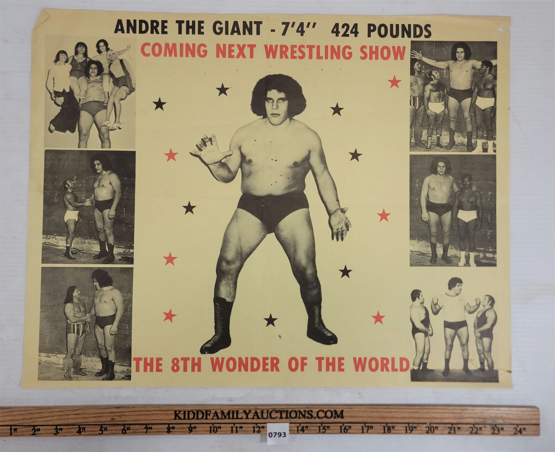 ANDRE THE GIANT WRESTLING SHOW POSTER - Kidd Family Auctions
