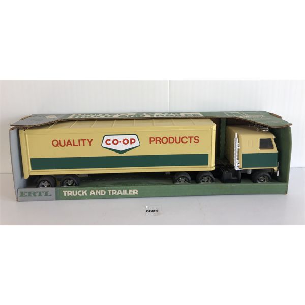 ERTL PRESSED STEEL UNITED CO-OP TRUCK & TRAILER 