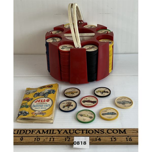 JELL-O FAMOUS CARS TOKENS W/ FACT BOOK