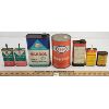 Image 1 : LOT OF 7 - OILERS & MOTOR OIL CANS - INCL ESSO, MOTO-MASTER & OUTER'S, ETC.