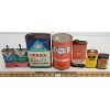 Image 3 : LOT OF 7 - OILERS & MOTOR OIL CANS - INCL ESSO, MOTO-MASTER & OUTER'S, ETC.