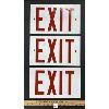 Image 1 : LOT OF 3 - EXIT METAL SIGNS 