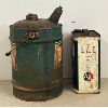 Image 2 : LOT OF 2 - B-A BOWTIE 5 GAL & B/A AUTOLENE 2 GAL MOTOR OIL CANS