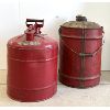 LOT OF 2 - 5 GAL FUEL CANS - INCL TEXACO 