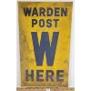 Image 1 : WARDEN POST SST SIGN