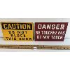 Image 1 : LOT OF 2 - DANGER & CAUTION METAL SIGNS