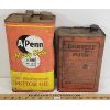 Image 3 : LOT OF 2 - A PENN HD 5 QT MOTOR OIL & LOCKHEED BRAKE FLUID CANS 