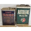 Image 1 : LOT OF 2 - TEXACO & B/A AUTOLENE  2 GAL CANS