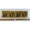 Image 1 : PAIR OF 1931 ONTARIO LICENCE PLATES