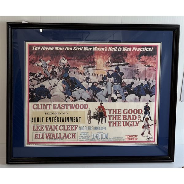 THE GOOD, THE BAD & THE UGLY FRAMED MOVIE POSTER - CLINT EASTWOOD