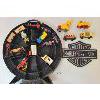 Image 1 : LOT OF 2 - HARLEY-DAVIDSON MOTOR CYCLES METAL SIGN & MATTEL HOT WHEELS SUPER RALLY CASE W/ CONTENTS