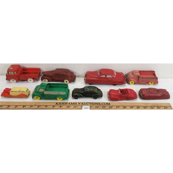 LOT OF 9 - AUBURN RUBBER CO. & ARCO TOY VEHICLES