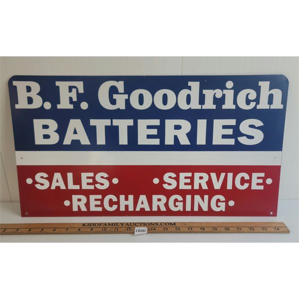 B.F. GOODRICH BATTERIES METAL SIGN