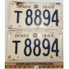 Image 1 : PAIR OF 1949 ONTARIO LICENCE PLATES