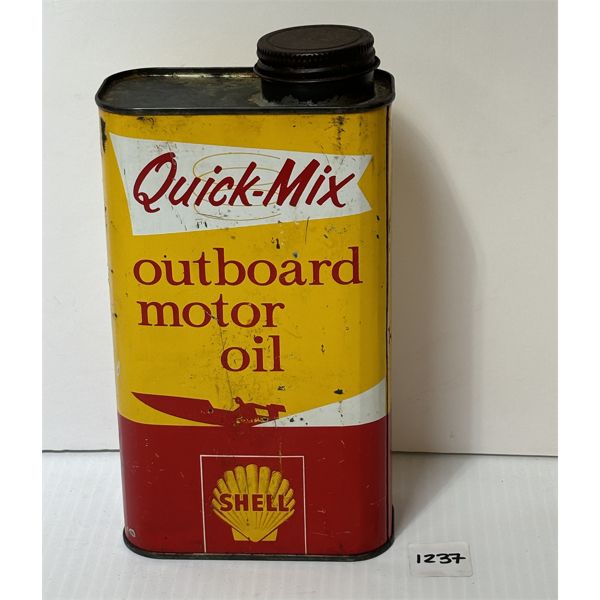 SHELL QUICK-MIX 1 1/2 PINT OUTBOARD MOTOR OIL 