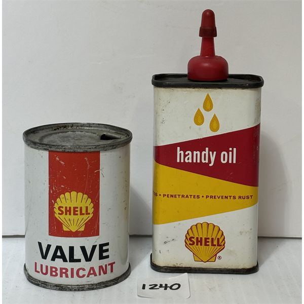 LOT OF 2 - SHELL HANDY OIL & VALVE LUBRICANT 