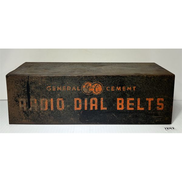 GENERAL CEMENT RADIO DIAL BELTS DISPLAY BOX