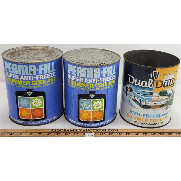 LOT OF 3 - DUAL DUTY & PERMA-FILL GAL CANS