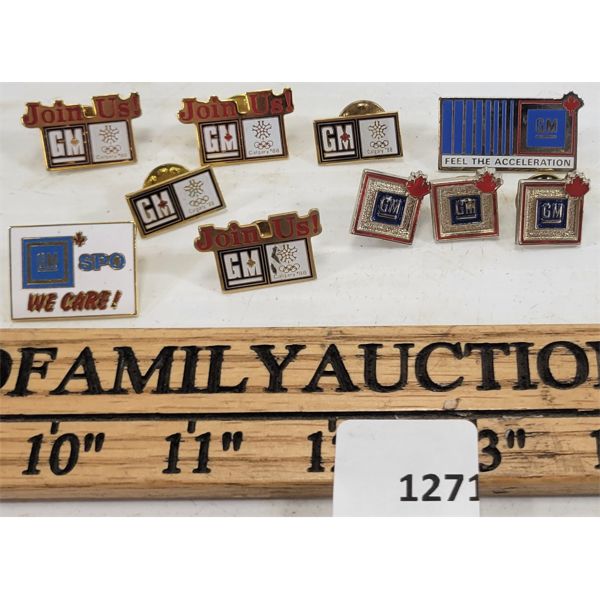 LOT OF 10 - GENERAL MOTORS PINBACKS