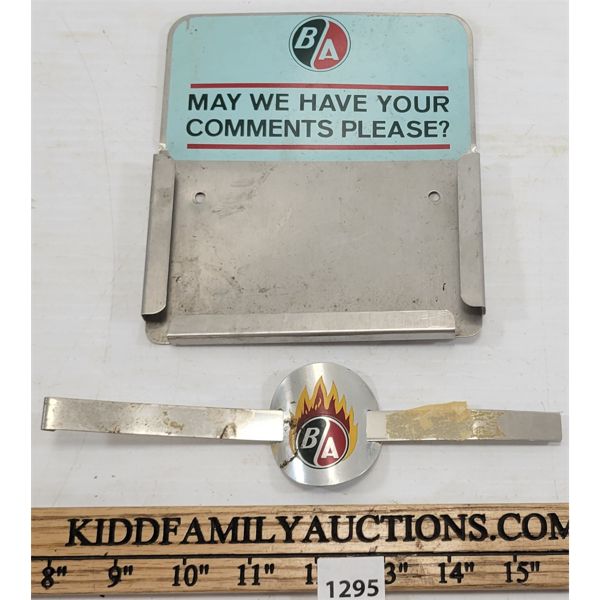 LOT OF 2 - B/A COMMENT CARD HOLDER AND FIRE EXTINGUISHER BAND