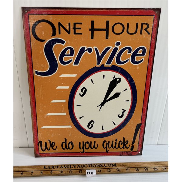 ONE HOUR SERVICE SST SIGN - REPRO