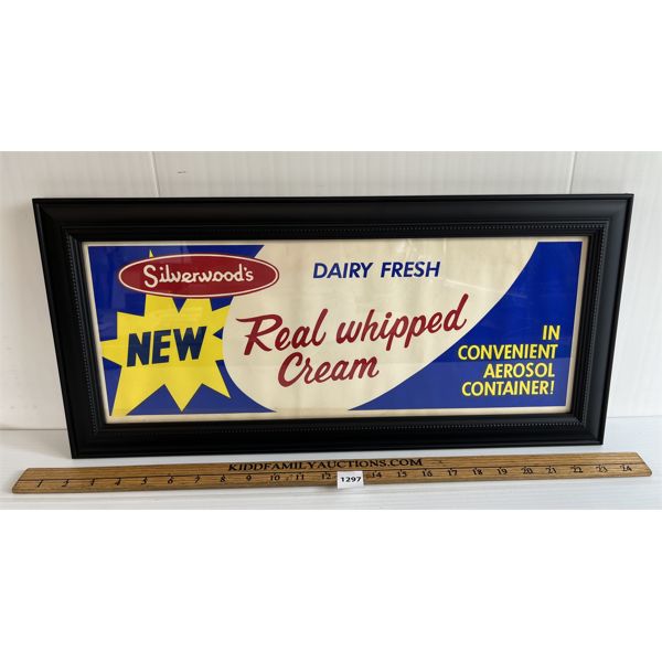 SILVERWOOD'S REAL WHIPPED CREAM FRAMED AD