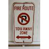 Image 1 : FIRE ROUTE METAL ROAD SIGN