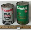 Image 3 : LOT OF 2 - KENDALL MOTOR OIL CANS 