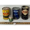 223  LOT OF 4  KENDALL, SHALER RISLONE, VEEDOL and CASTROLLO LUBRICANT CANS 