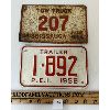 Image 1 : LOT OF 2 - TOW TRUCK & TRAILER LICENCE PLATES - INCL 1996 & 1958