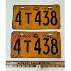 Image 1 : PAIR OF ONTARIO 1942 LICENCE PLATES 