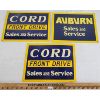 Image 1 : LOT OF 3 - CORD & AUBURN SALES & SERVICES SST SIGNS