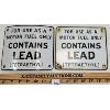 Image 1 : LOT OF 2 - CONTAINS LEAD SSP PLATES