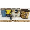 Image 2 : LOT OF 6 - MOTOR OIL CANS - INCL WHITE ROSE, VEEDOL, SUNOCO ETC.