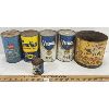 Image 3 : LOT OF 6 - MOTOR OIL CANS - INCL WHITE ROSE, VEEDOL, SUNOCO ETC.