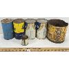 Image 4 : LOT OF 6 - MOTOR OIL CANS - INCL WHITE ROSE, VEEDOL, SUNOCO ETC.