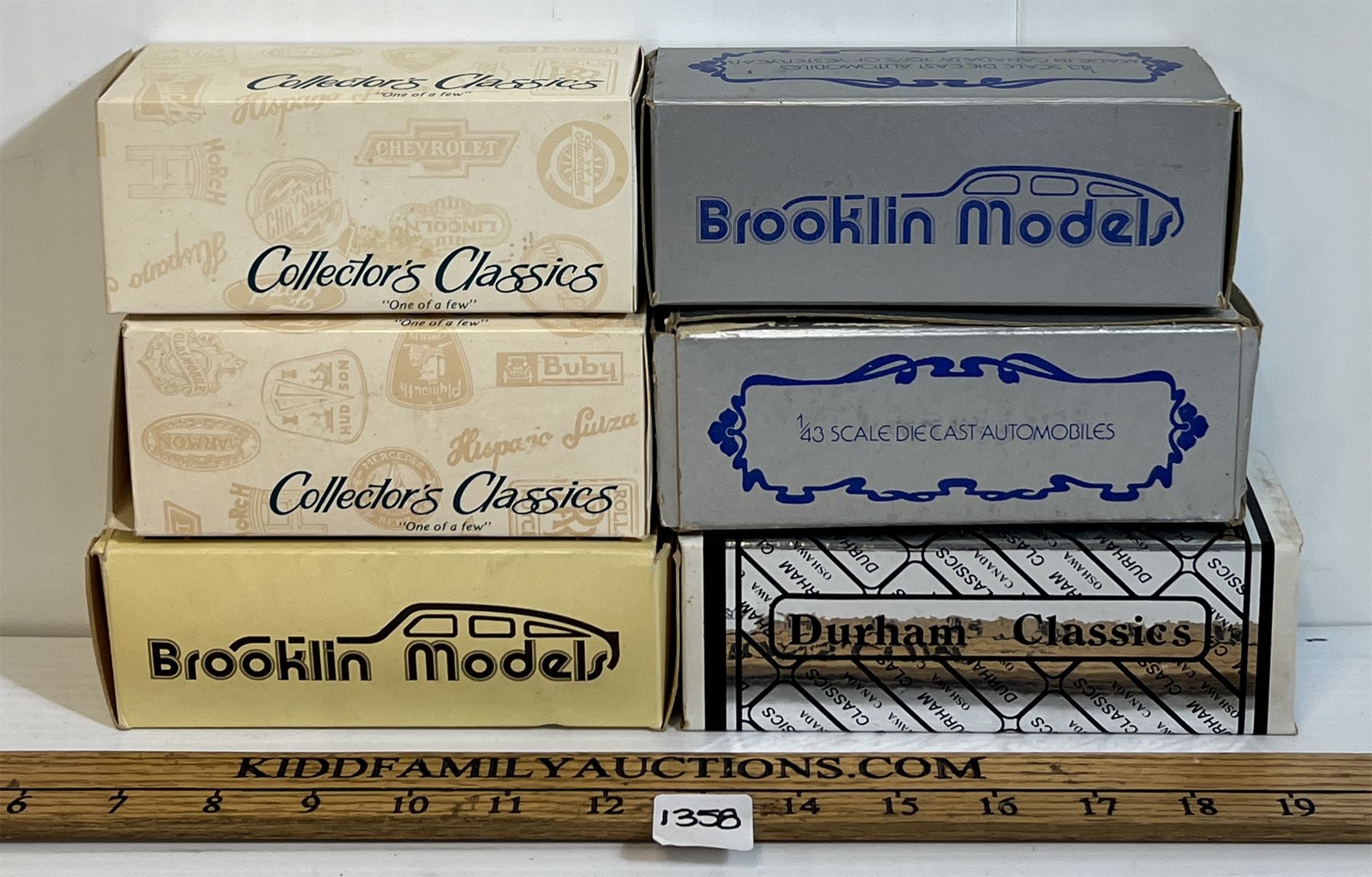 LOT OF 6 - BROOKLIN MODELS DIECAST - INCL MODEL GUIDES - 1:43 SCALE