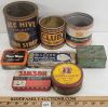 Image 1 : LOT OF 6 - MISC ADVERTISEMENT CANS - INCL TROOST TOBACCO & SIEDLITZ POWDERS, ETC. 